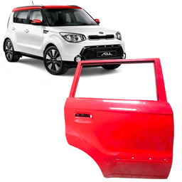 Porta Traseira Direita Soul 2010 2011 a 2013 2014 Vermelho
