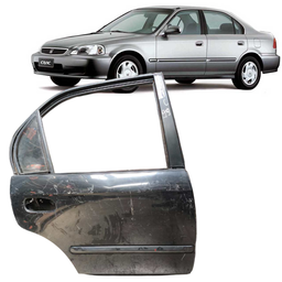 Porta Traseira Direita Civic 1996 1997 1998 1999 2000 Preto