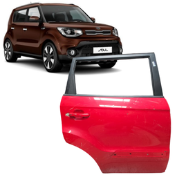 Porta Traseira Direita Soul 2015 2016 a 2018 2019 Vermelho