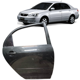 Porta Traseira Direita Corolla 2003 a 2008 Preto C/ Detalhe
