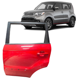 Porta Traseira Esquerda Soul 2015 a 2019 Vermelho C/ Detalhe