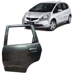 Porta Traseira Esquerda Fit 2009 a 2014 Verde C/ Detalhe