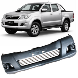 Parachoque Dianteiro Sem Furo Hilux 2012 a 2015 Preto NOVO