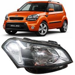 Farol Cromado Soul 2010 a 2014 Direito carcaca queimada