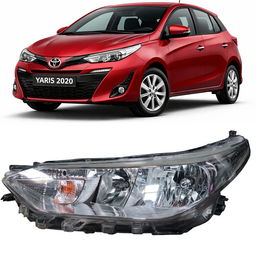 Farol Cromado Sem Led Yaris 2019 a 2025 Esquerdo RECUPERADO