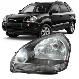 Farol Com Pisca Cromado Tucson 2005 2006 a 2017 Esquerdo