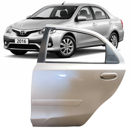 Porta Traseira Esquerda Etios Sedan 2012 2013 a 2021 Prata
