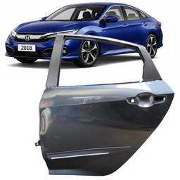 Porta Traseira Esquerda Civic G10 2017 a 2021 Azul DETALHE