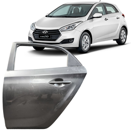 PORTA TRASEIRA ESQUERDA HB20 HATCH 2012 A 2019 CINZA CHUMBO
