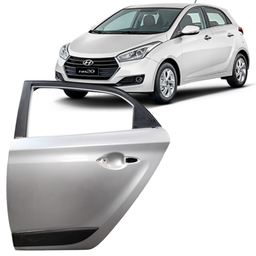 PORTA TRASEIRA ESQUERDA HB20 HATCH 2012 2013 A 2019 PRATA