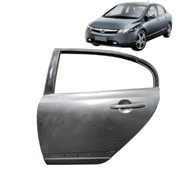 Porta Traseira Esquerda Civic 2007 a 2011 Chumbo C/ Detalhe