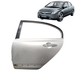 Porta Traseira Esquerda Civic 2007 a 2011 Prata C/ Detalhe