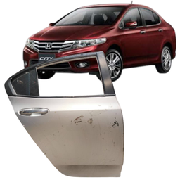 PORTA TRASEIRA DIREITA CITY 2009 A 2014 PRATA C/ DETALHE