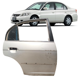 PORTA TRASEIRA DIREITA CIVIC 2001 A 2006 PRATA C/ DETALHE