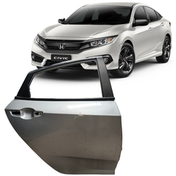 PORTA TRAS. DIREITA CIVIC G10 2017 A 2021 PRATA C/ DETALHE