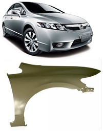 Paralama Direito Civic 2006 2007 2008 S/ Furo NOVO Verde