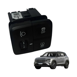 Comando Regulagem Farol Tração Hyundai Creta 2022-24