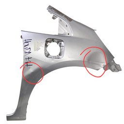 Paralama L/D Fit 2009 a 2014 Gas C/ Furo Abast. Detalhe