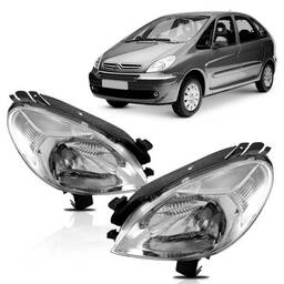 FAROL ESQUERDO XSARA PICASSO 2008 2009 A 2011 LENTE LISA TYC