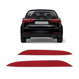 Par Refletor Olho Gato Parachoque Para Kia Cerato 2014 2015