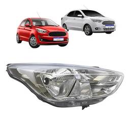Farol Direito Ka 2018 2019 a 2021 cromado