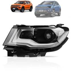 Farol Esquerdo Jeep Compass 2017 2018 a 2021 C/ Xenon