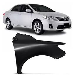 Paralama Direito Corolla 2009 a 2014 S/Furo Orig. Preto 