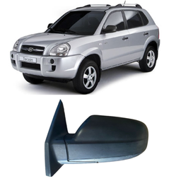 Retrovisor Esquerdo Tucson 2005 a 2017 Preto S/Pisca 3 Pinos