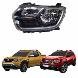 Farol Esquerdo Duster 2021/26  com led 