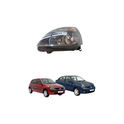 Farol Direito Clio 2004 a 2012 Masc Cinza