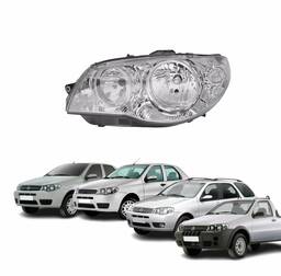 Farol Esquerdo Palio G3 04/17 Strada Siena 05/12 Cromado