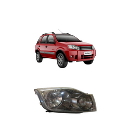 Farol Direito Ecosport 2008 a 2012 Masc Negra