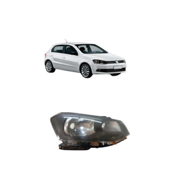 Farol Direito Gol Saveiro Voyage G6 Foco Simples Friso Preto