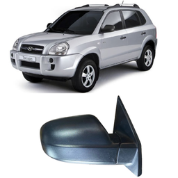 Retrovisor Direito Tucson 2005 a 2017 Preto S/ Pisca 3 Pinos