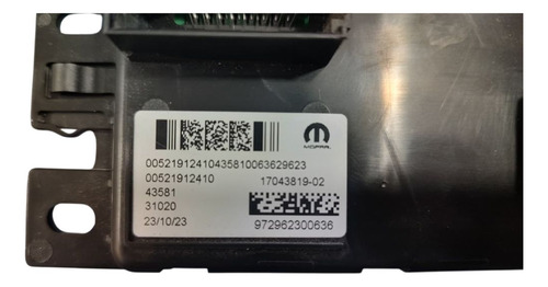 MÓDULO CENTRAL AR CONDICIONADO JEEP COMPASS FIAT PULSE 22-24 PRETO