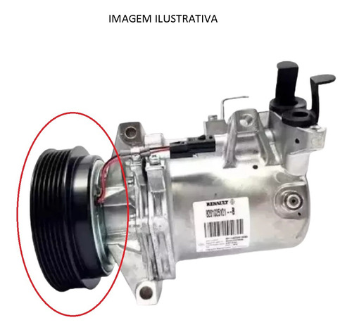 POLIA E CUBO COMPRESSOR CALSONIC SANDERO LOGAN DUSTER
