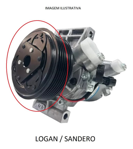 FRONTAL CUBO COMPRESSOR AR LOGAN SANDERO DUSTER OROCH CAPTUR