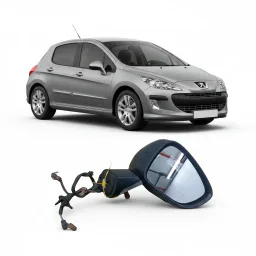 Retrovisor 308 408 2011 a 2019 DIR RETRÁTIL ORIGINAL PEUGEOT