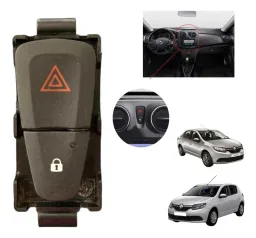 BOTAO ALERTA SANDERO LOGAN 14/21 C/BOTAO TRAVA (ML)