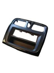 MOLDURA CENTRAL SANDERO LOGAN 14/21 1 DIN PRETA