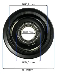 KIT EMBREAGEM COMPRESSOR CALSONIC FIAT UNO PALIO STRADA FIRE