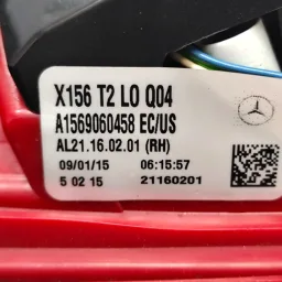 LANTERNA TRAS DIREIT MERCEDES GLA 200 250 15/20 MALA S/ LED