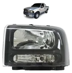 Farol Dianteiro F-250 2007 2008 2009 2010 2011 Máscara Negra