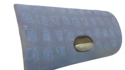 TAMPA PORTA LUVAS PEUGEOT 206 1999/2010 AZUL C/ DESENHO