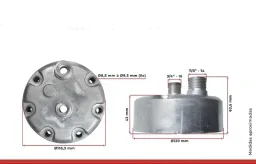 TAMPA TRASEIRA COMPRESSOR 7H15/5H14 AR CONDICIONADO 10MM/8MM