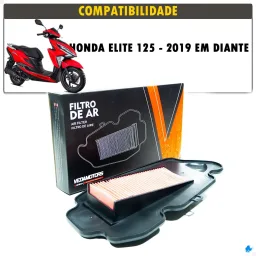 FILTRO DE AR HONDA ELITE 125 2019 EM DIANTE VEDAMOTORS