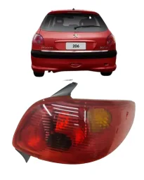 Lanterna Traseira DIR Peugeot 206 2004 2005 2006 2007 2008