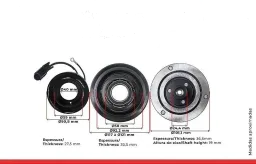 KIT EMBREAGEM COMPRESSOR AR HYUNDAI HB20 1.0 2020 A 2026