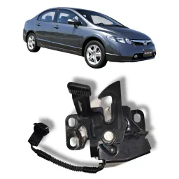 Fechadura Capo Dianteiro Civic 2007 2008 a 2011 C/ Sensor