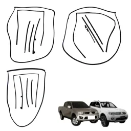 kit 3 Pestana Porta Mitsubishi Triton Dakar 2008  a 2017